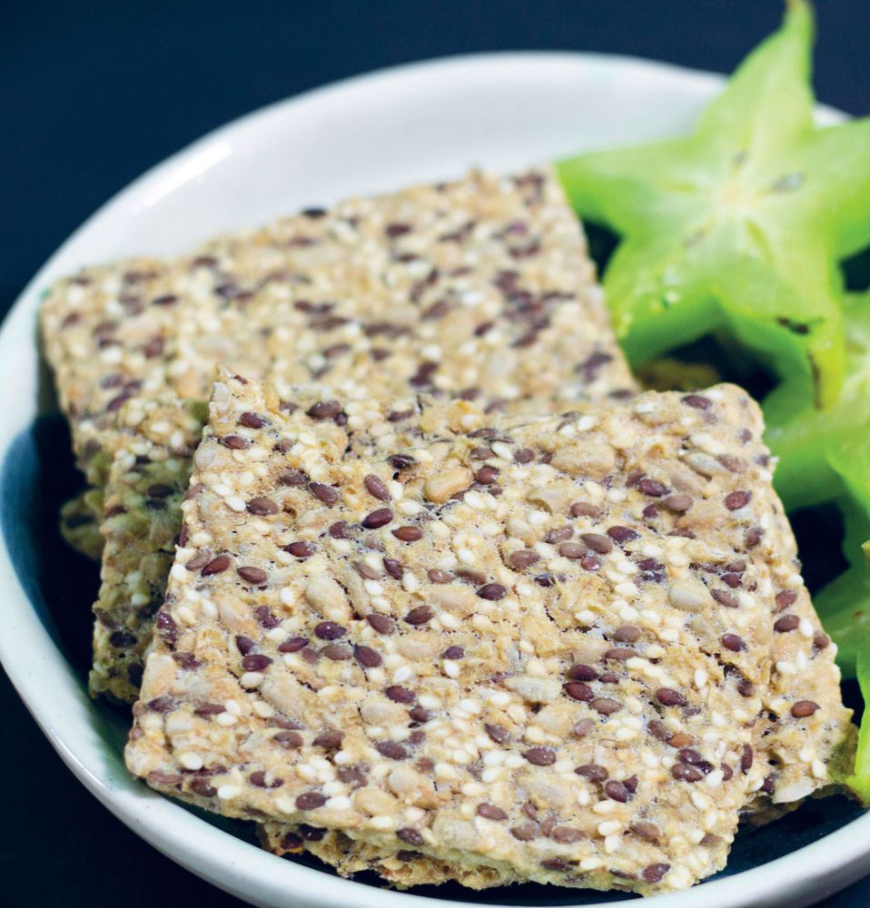 Seed Crackers from PlantBased Gourmet by Suzannah Gerber