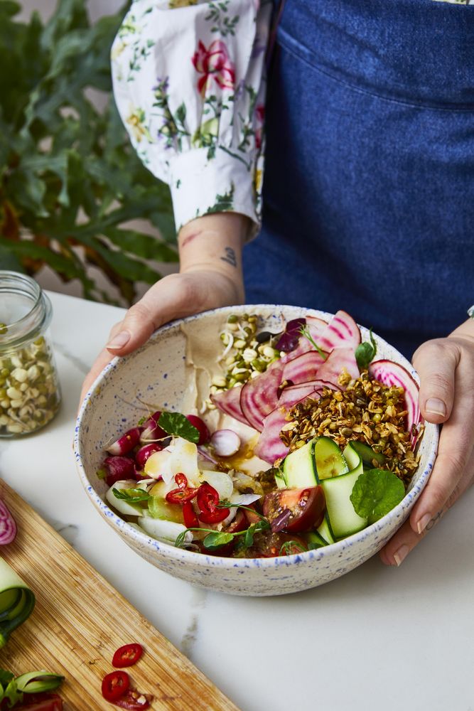Seasonal Poke Bowl from Plant Academy: The Cookbook: Plant-based techniques &amp; recipes for creative cooking by Lauren Lovatt