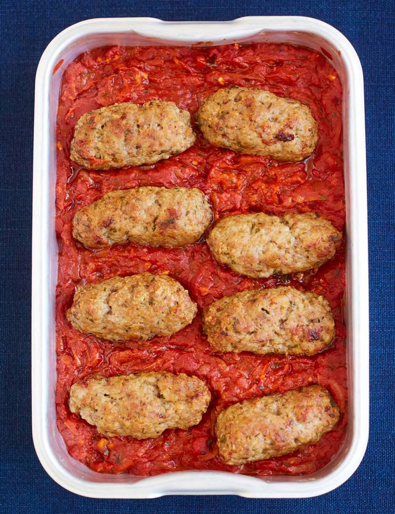 Homemade sausages with tomato sauce from Prue: My All-time Favourite ...