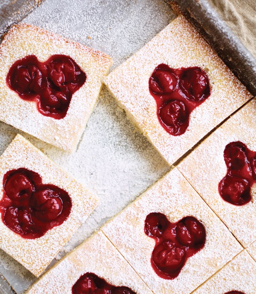 Cherry-Vanilla Shortbread Cake Squares from Pure Vanilla: Irresistible Recipes and Essential Techniq