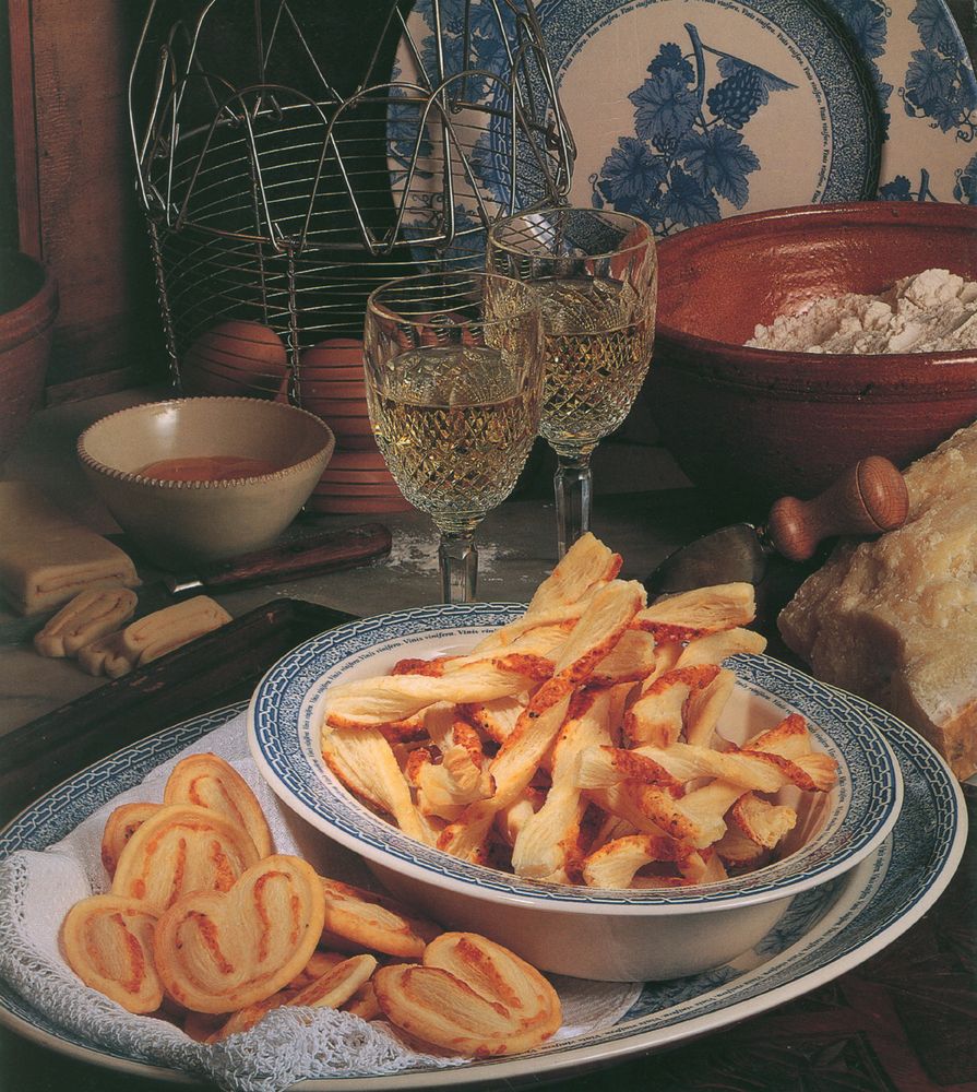 Cheese palmiers and straws from Quiches & Pastries: Le Cordon Bleu Home Collection by Le Cordon Bleu