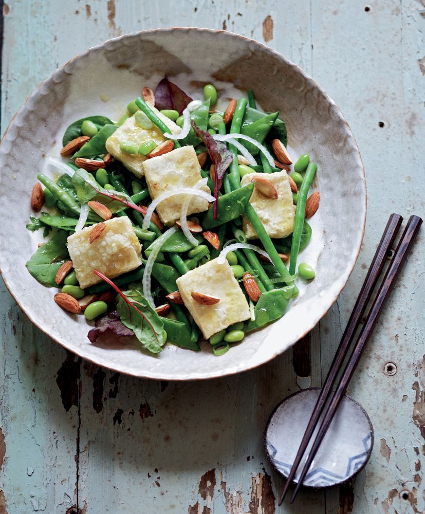 Japanese Green Bean Salad with Crispy Tofu from Robata: Japanese Home Grilling by Silla Bjerrum