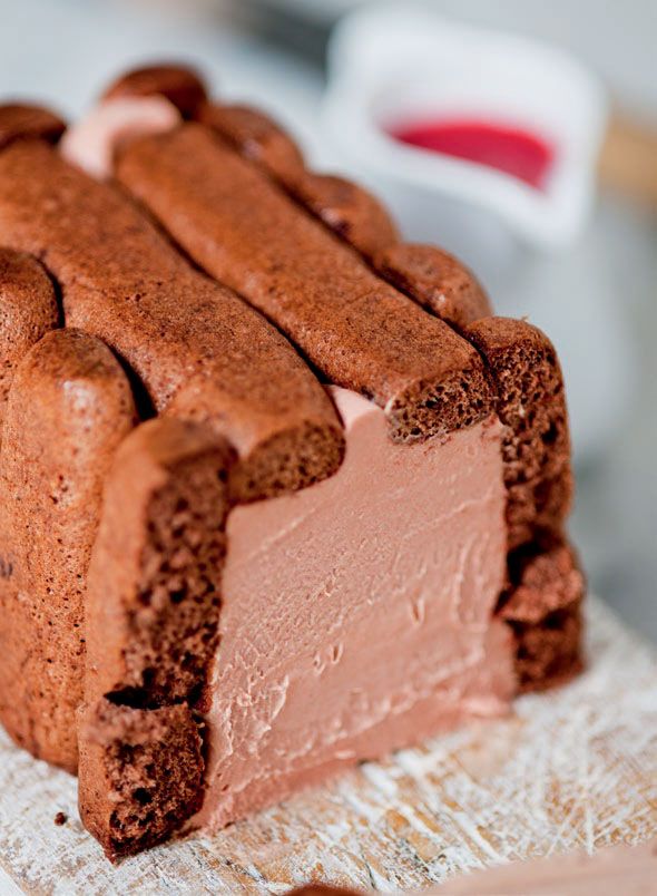 Chocolate Charlotte with Raspberry Mousse from Rococo: Mastering The Art Of Chocolate by Chantal Coa