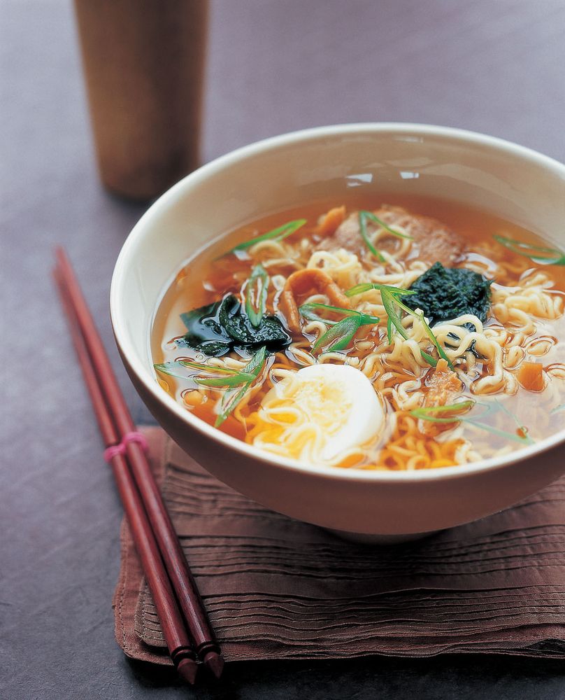 Tokyo-style ramen noodles in broth from Ramen by Heather Whinney