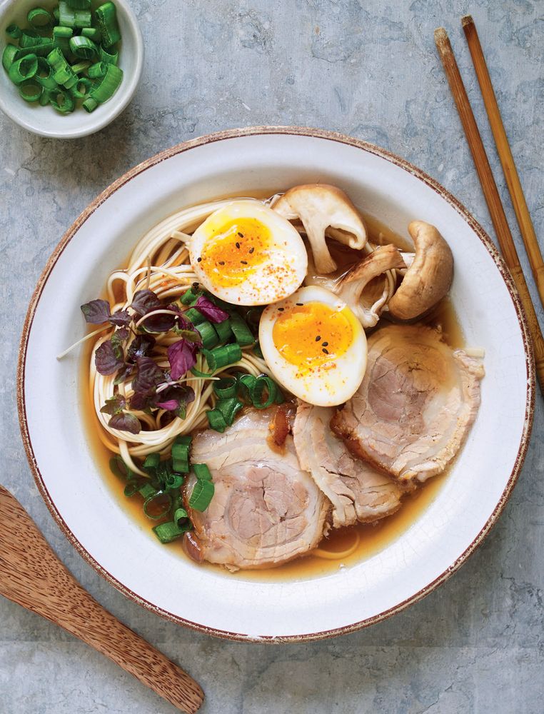 Tonkotsu ramen with braised pork from Ramen by Heather Whinney
