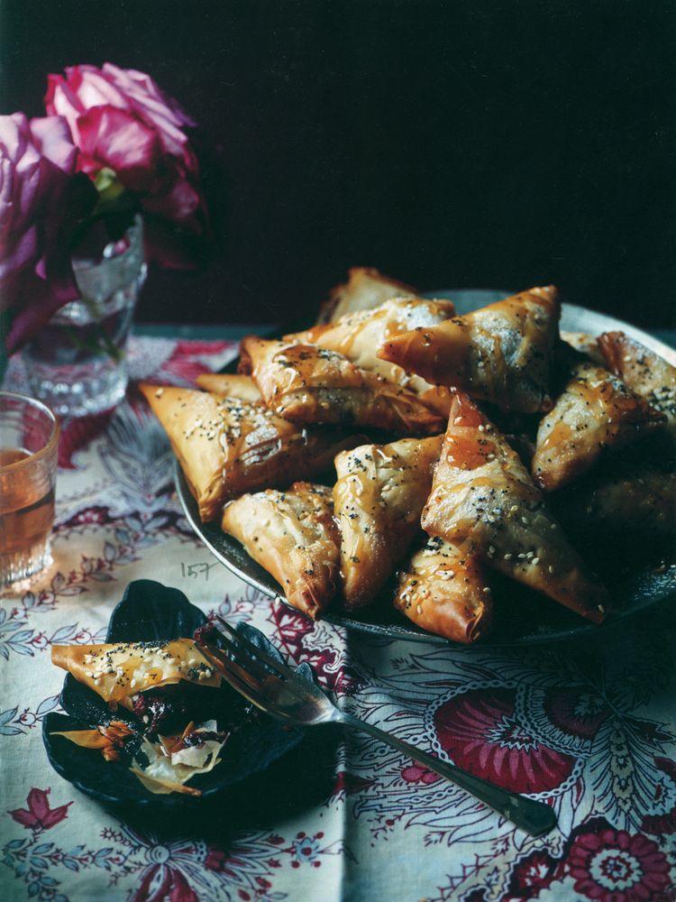 Beetroot samosas from Reza's Indian Spice by Reza Mahammad