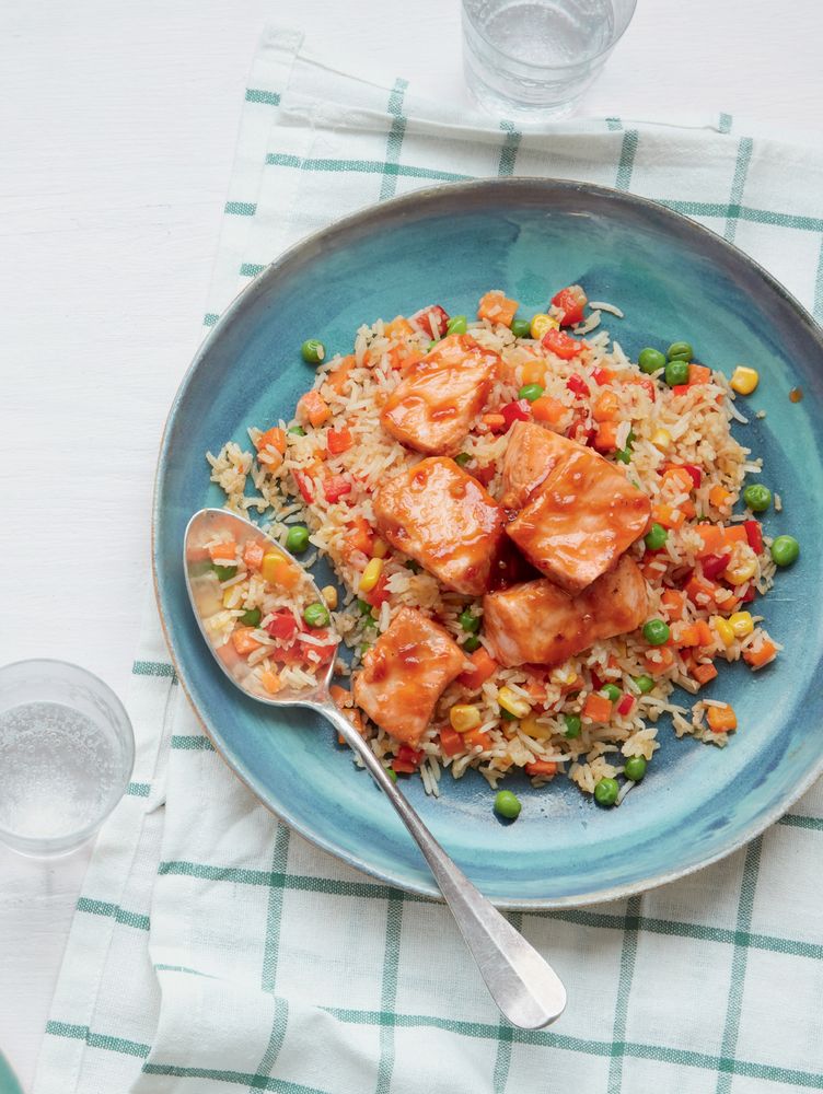 Glazed Salmon with ChineseStyle Veggie Rice from Real Food Kids Will