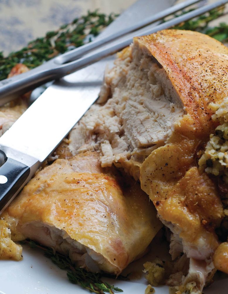 Herb-Stuffed Roast Chicken from Real Irish Food by David Bowers