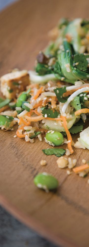 Tofu, Mushroom & Brown Rice Salad from Ripe Recipes by Angela Redfern