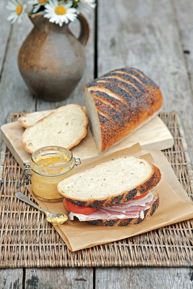 White Bloomer with Poppy Seeds from Woodfired Oven Cookbook by Holly