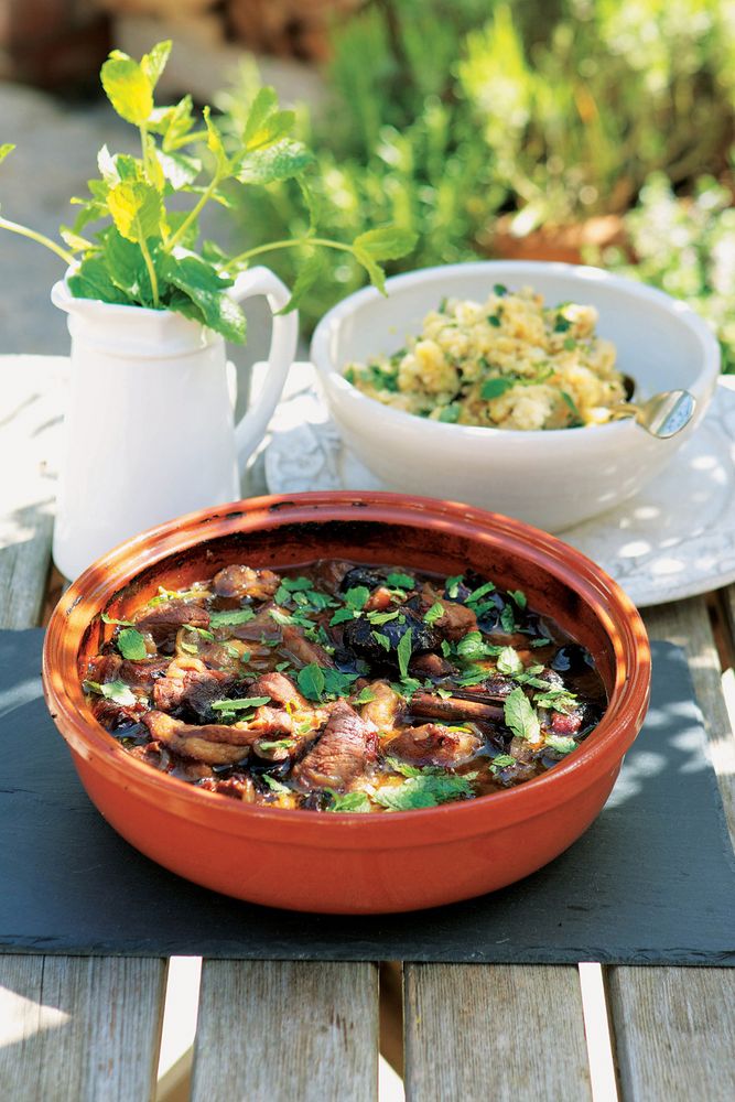 Lamb and Prune Tagine with Moroccan Spices from Woodfired Oven