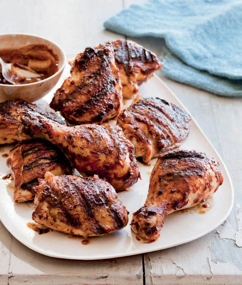 Grilled Chicken with Quick Barbecue Sauce from Weeknight Gluten Free by Kristine Kidd