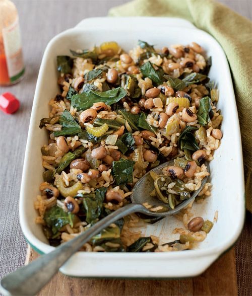 Rice Pilaf with Collard Greens and Black-Eyed Peas from Weeknight Vegetarian: Simple, Healthy Meals 