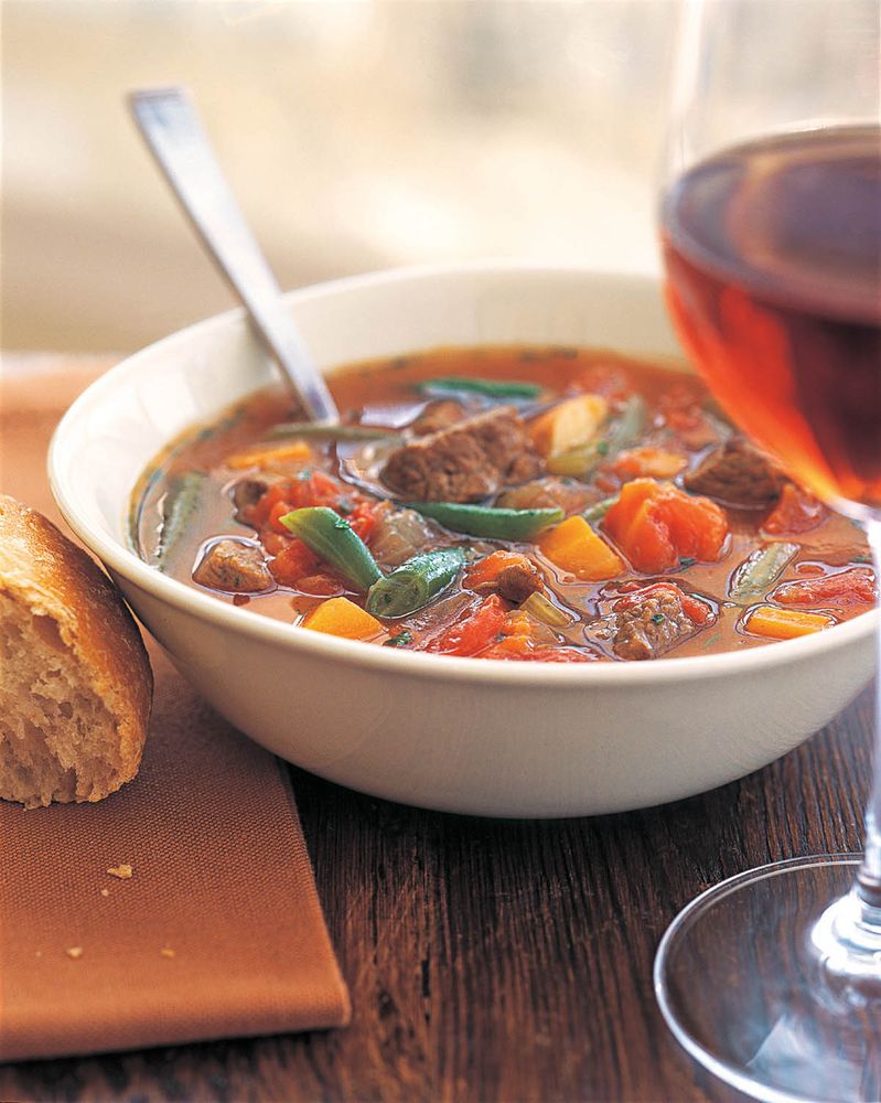 Hearty Beef & Vegetable Soup from The Weeknight Cook by Brigit Binns