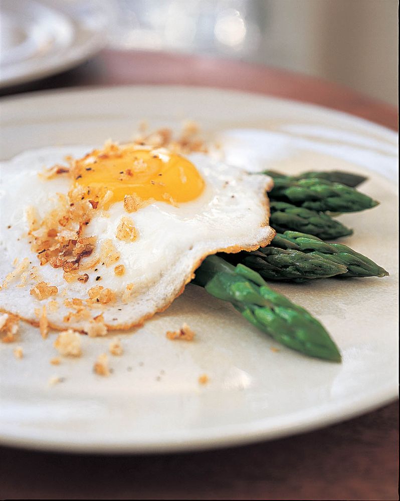 Asparagus Milanese from The Weeknight Cook by Brigit Binns