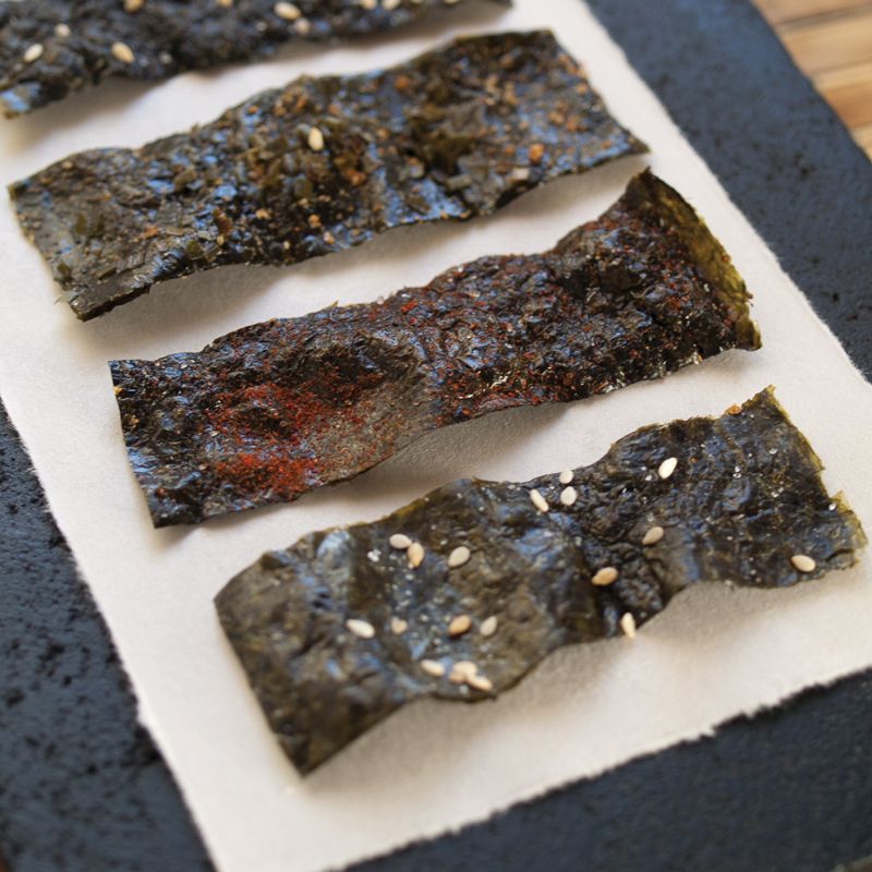 Sesame-Garlic Nori Chips from Well Fed: Paleo Recipes for People Who Love to Eat by Melissa Joulwan