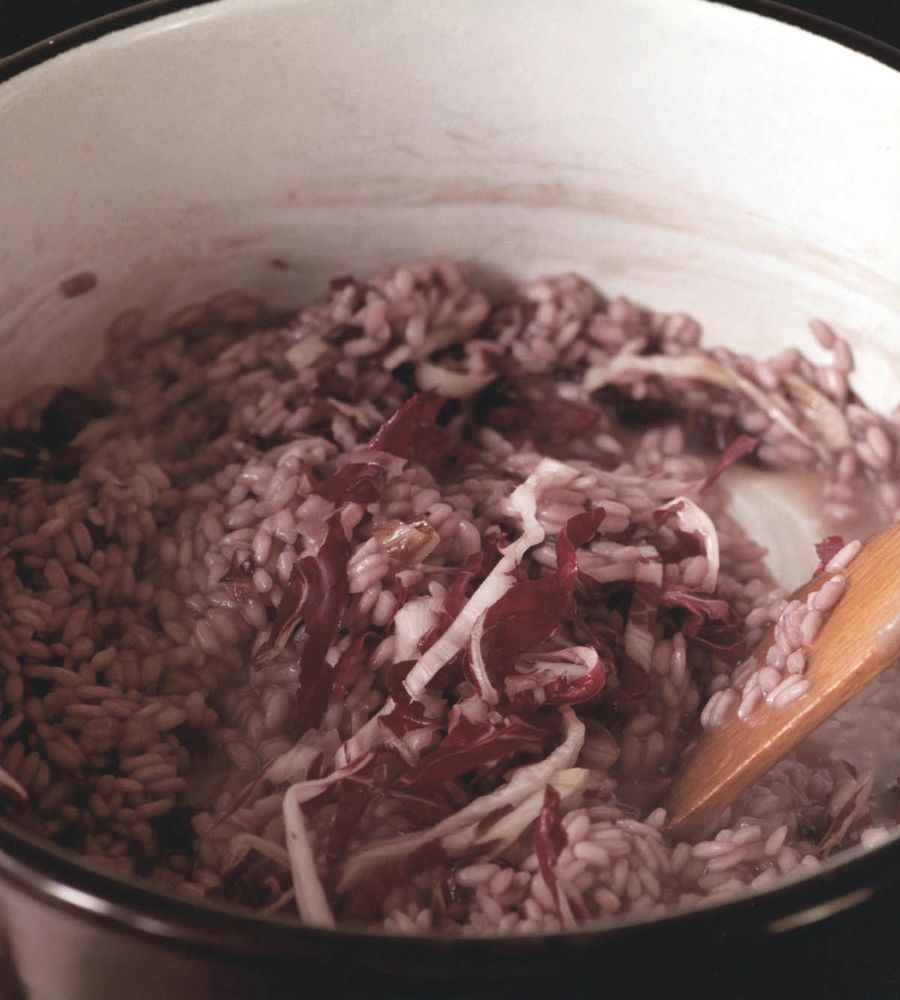 Radicchio and red onion risotto from Winter Food by Jill Norman