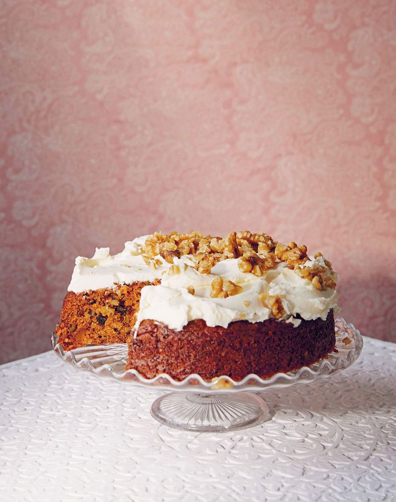 Carrot, spice & candied ginger cake from A Whisper of Cardamom by Eleanor Ford