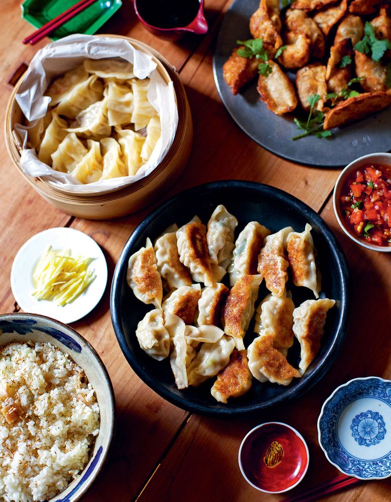 Pan-Fried Pork Gyoza from Tokyo Cult Recipes by Maori Murota
