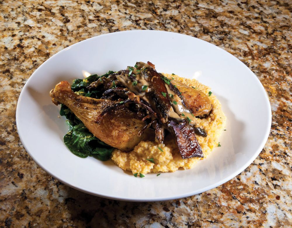 Roasted Chicken with Parmesan Polenta and Marsala Sauce from Toques in