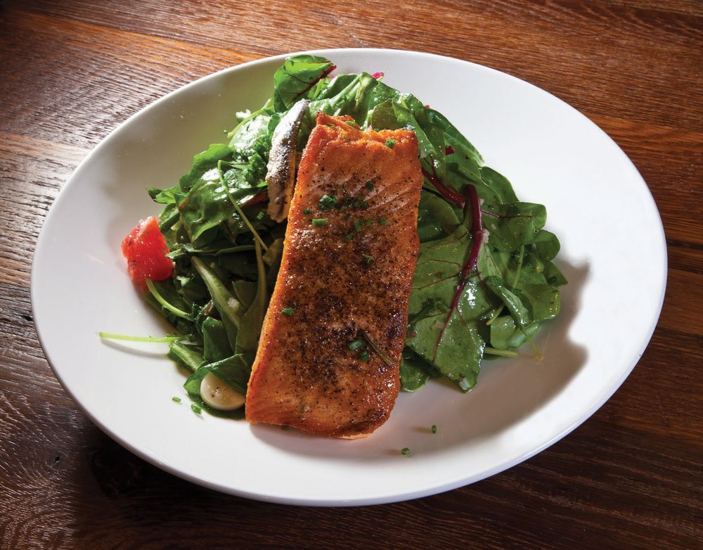 Wild Coho Salmon with Citrus Vinaigrette over Micro Salad from Toques ...