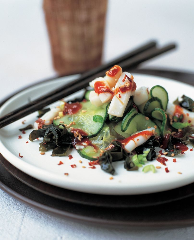 Squid & seaweed with chilli dressing from Taste of Korea by Young Jin Song