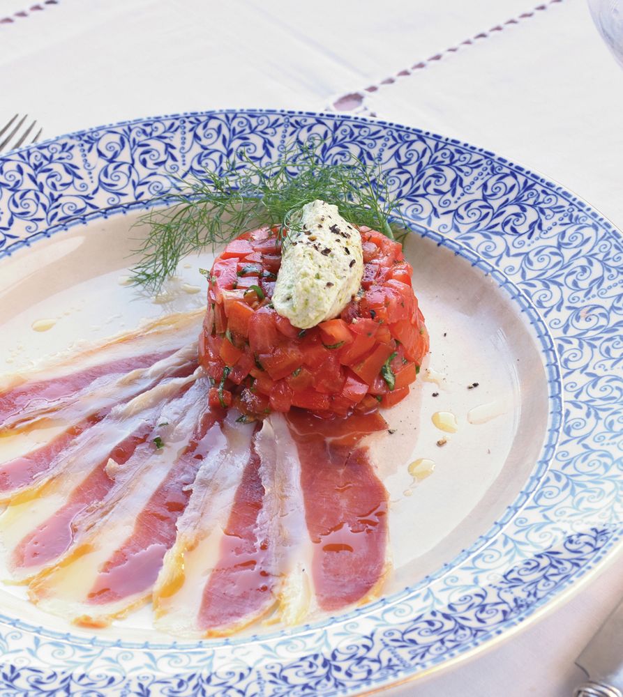 Tomato Terrine with Prosciutto from A Taste of Cuba by Cynthia Carris Alonso
