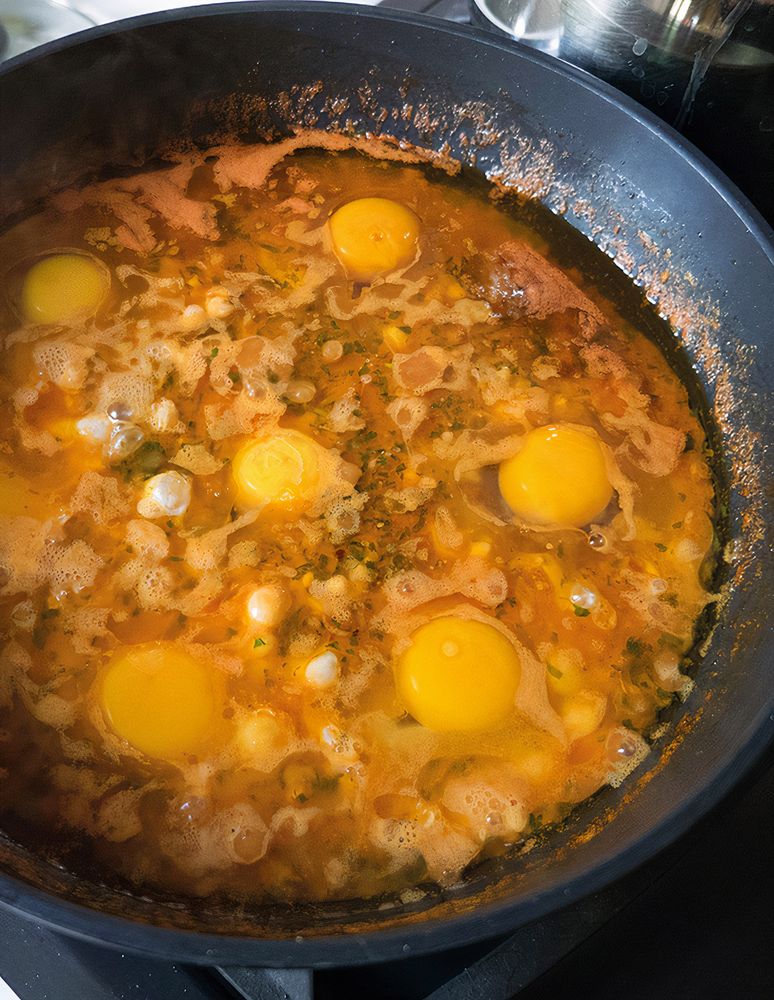 Eggs with Onions and Tomatoes from Tasting A Food and Wine Journey in the Caucasus by