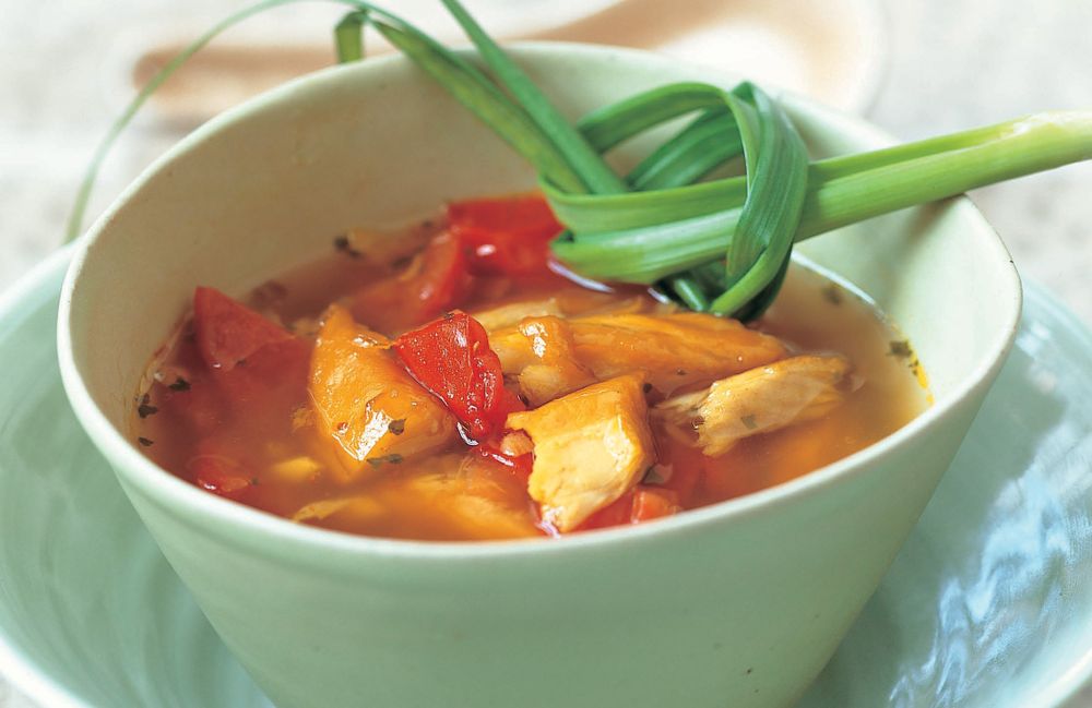Smoked Mackerel and Tomato Soup from Thai Food and Cooking by Judy Bastyra and Becky Johnson