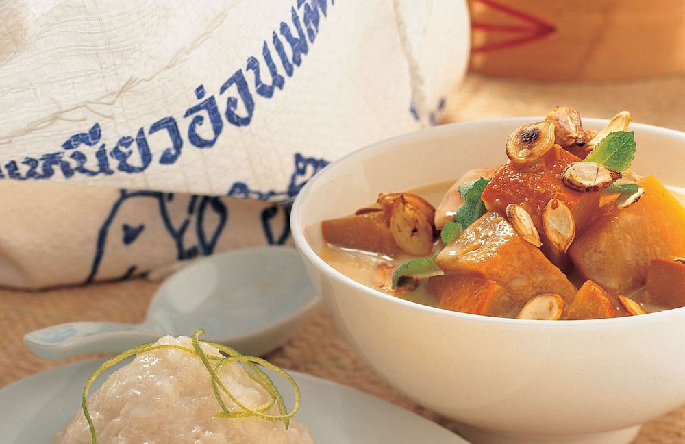Stewed Pumpkin in Coconut Cream from Thai Food and Cooking by Judy Bastyra and Becky Johnson
