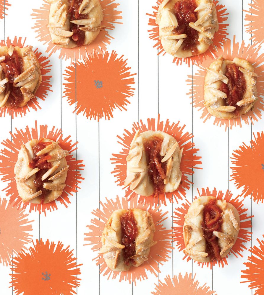 Almond-Marmalade Spoonprints from The Art of the Cookie by Shelly Kaldunski