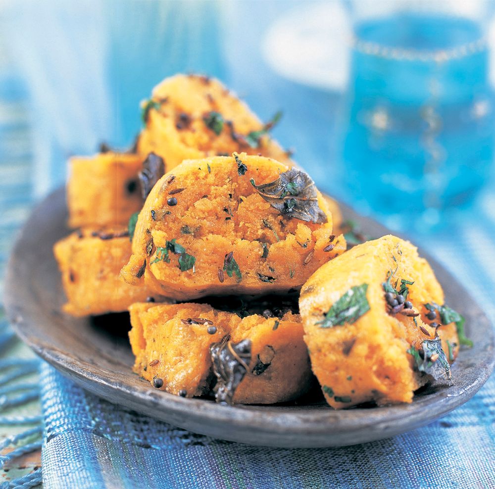 Spiced gram flour dumplings from The Complete Indian Regional Cookbook: 300 Classic Recipes from the