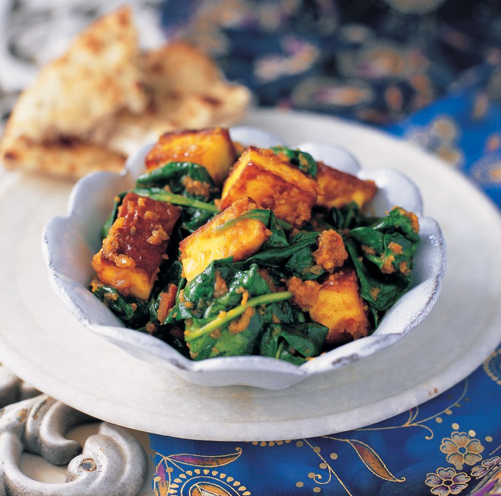Indian cheese with spinach from The Complete Indian Regional Cookbook: 300 Classic Recipes from the 