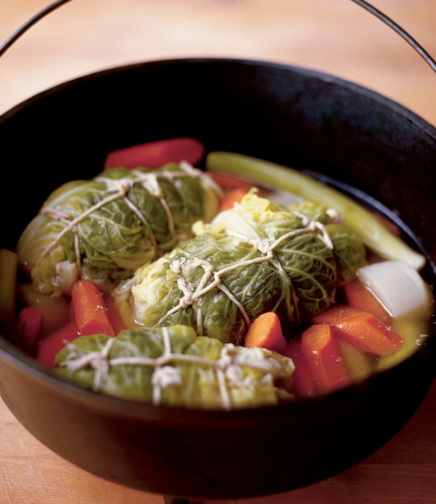 Poached Chicken Breast, Auvergne Style from The Cooking of South West France by Paula Wolfert