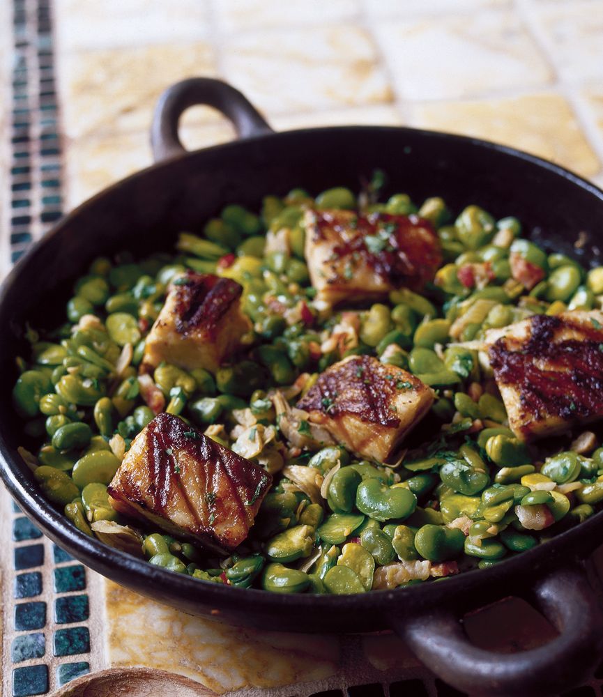 Salt-Cured Pork Belly with Fresh Fava Bean Ragout from The Cooking of ...
