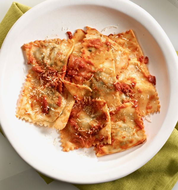 Tortelloni Filled with Swiss Chard from The Classic Pasta Cookbook by Giuliano Hazan