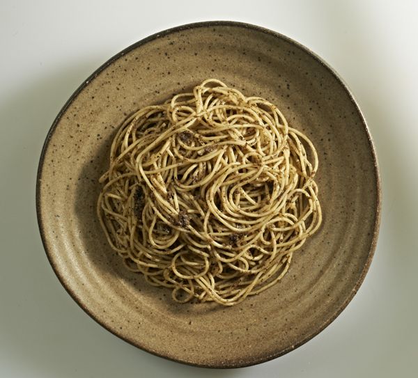 Spaghettini with Black Truffles from The Classic Pasta Cookbook by Giuliano Hazan