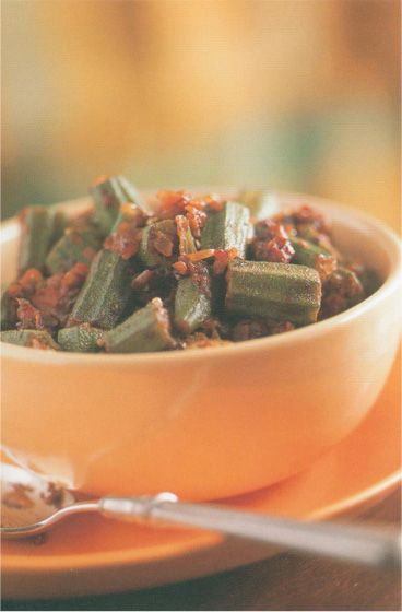 Bhindi Bhaji from The Food of India: A Journey for Food Lovers by Priya Wickramasinghe and Carol Sel