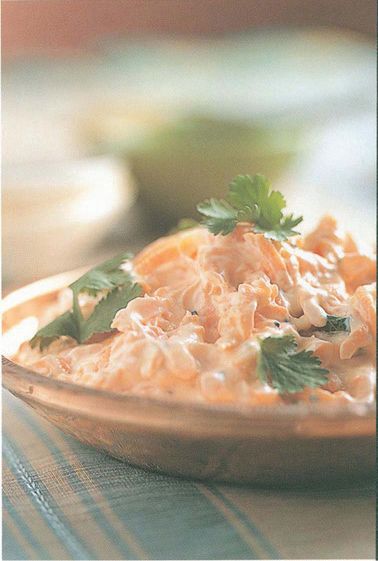 Carrot Pachadi from The Food of India: A Journey for Food Lovers by Priya Wickramasinghe and Carol S