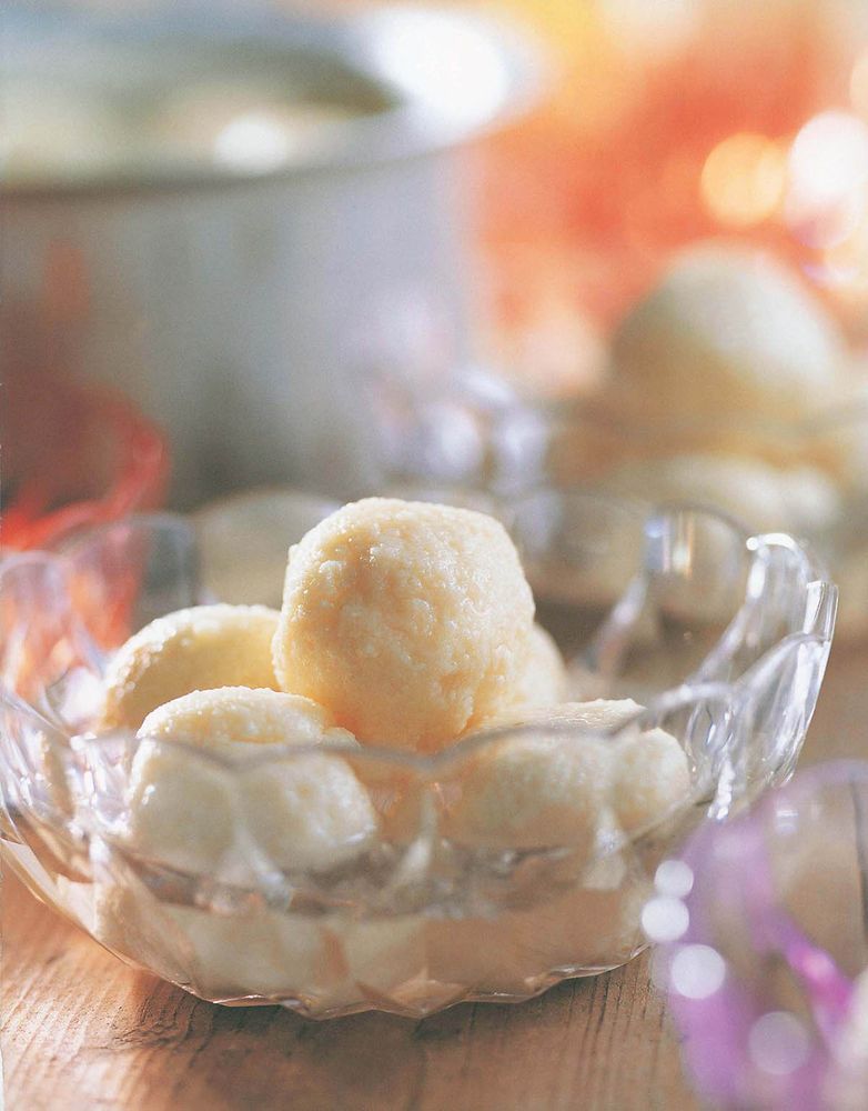 Rossogollas from The Food of India: A Journey for Food Lovers by Priya Wickramasinghe and Carol Selv