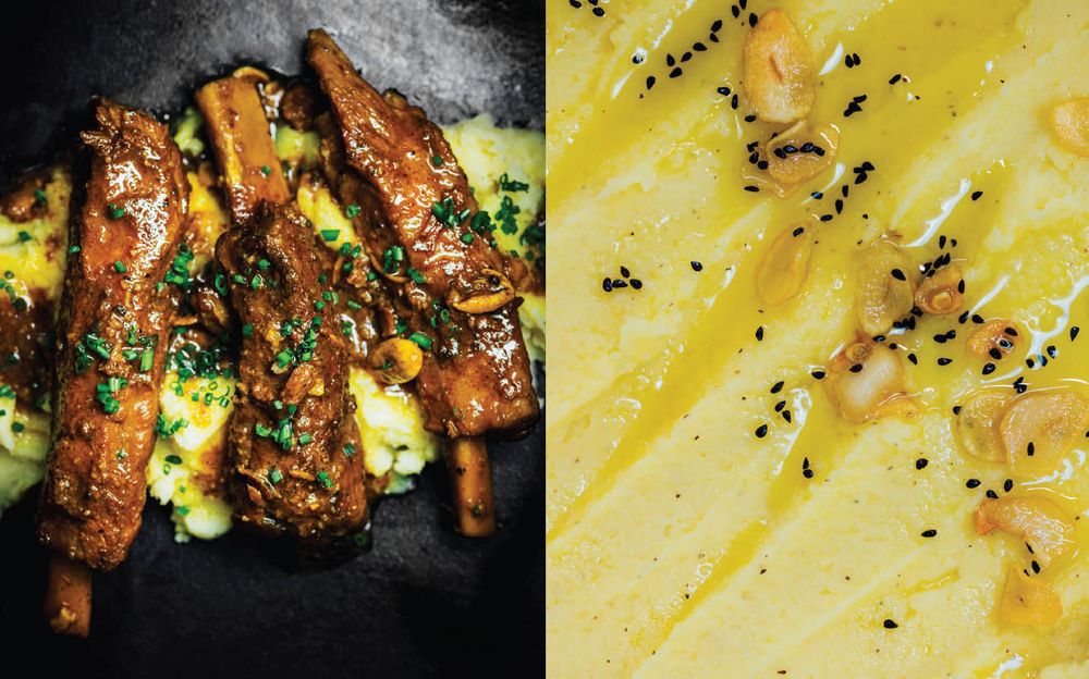 Spareribs in Malt Vinegar + Mashed Potatoes from The Flavor Equation by