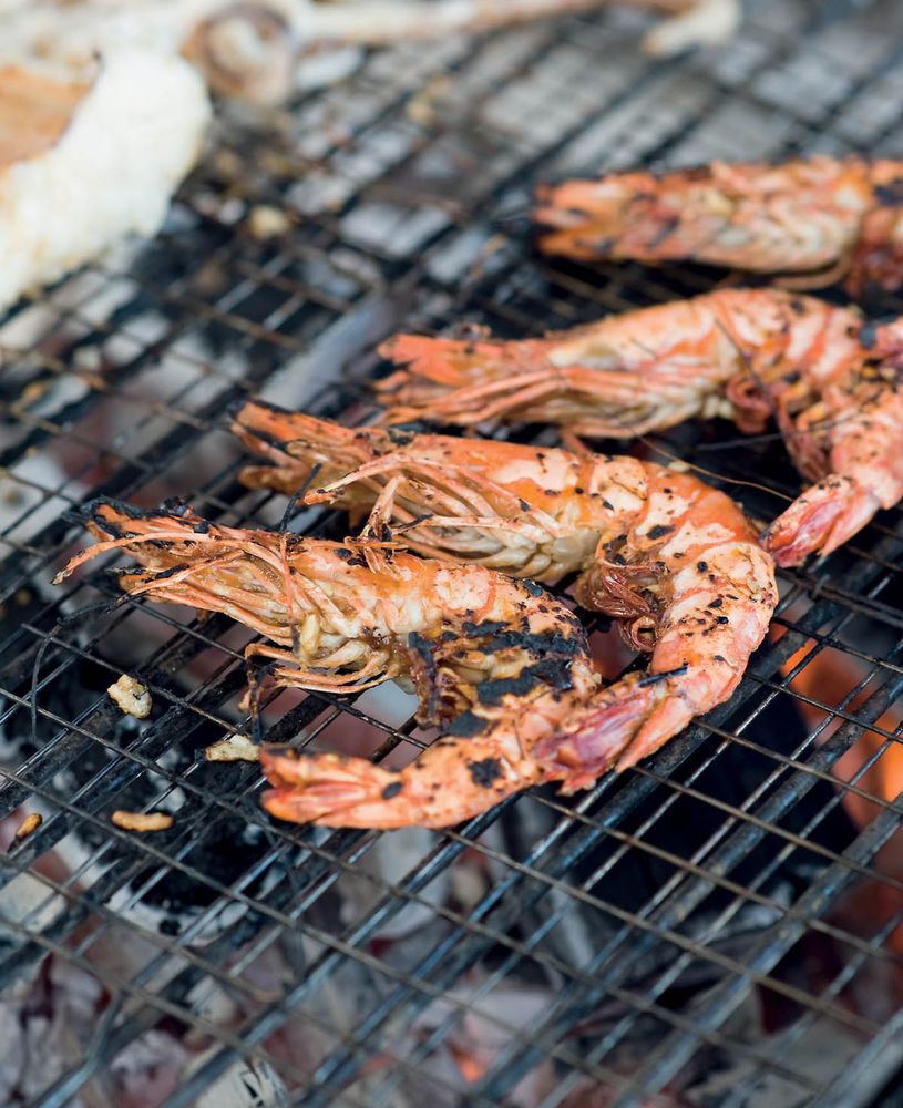 Chargrilled Jumbo Prawns in Oyster Sauce from The Songs of Sapa by Luke