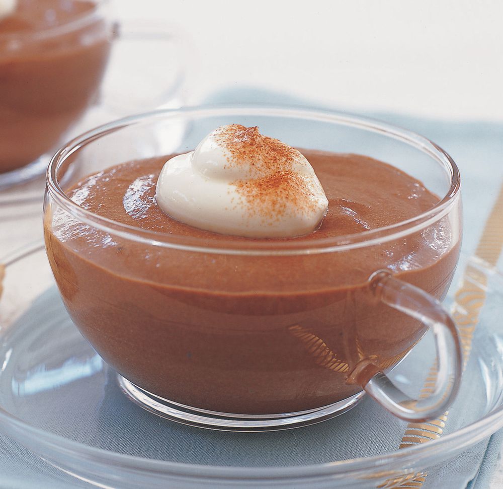 Chocolate tofu mousse from The Tofu Cookbook by Becky Johnson