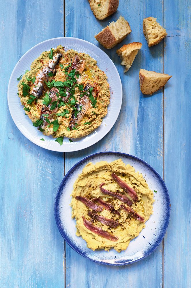 Sardine Hummus from The Tinned Fish Cookbook: Easy-To-Make Meals from Ocean to Plate by Bart van Olp