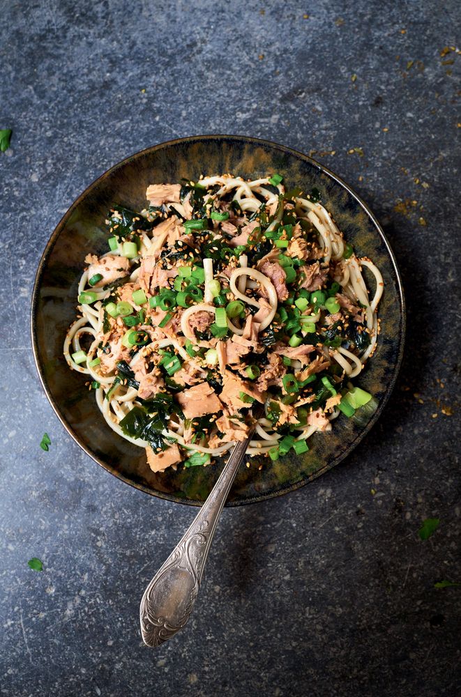 Tuna Noodle Salad with Wafu Dressing from The Tinned Fish Cookbook