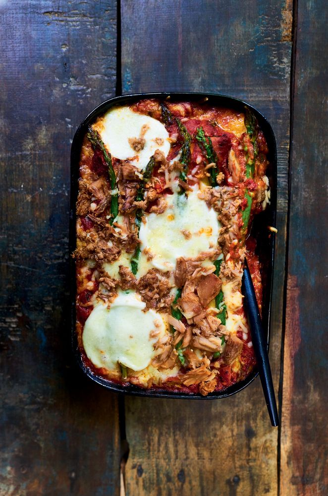 Tuna Lasagna from The Tinned Fish Cookbook: Easy-To-Make Meals from Ocean to Plate by Bart van Olphe