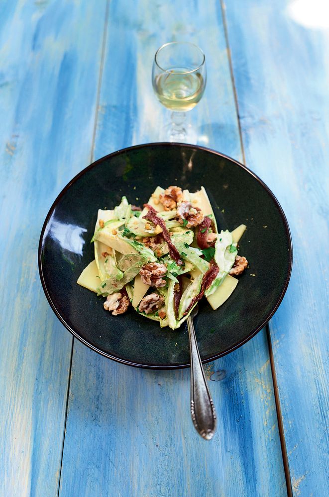 Anchovy and Endive Salad from The Tinned Fish Cookbook: Easy-To-Make Meals from Ocean to Plate by Ba