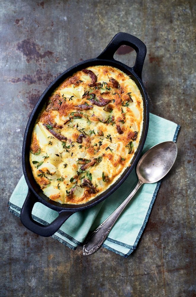 Fishy Potato au Gratin Dauphinoise from The Tinned Fish Cookbook: Easy-To-Make Meals from Ocean to P