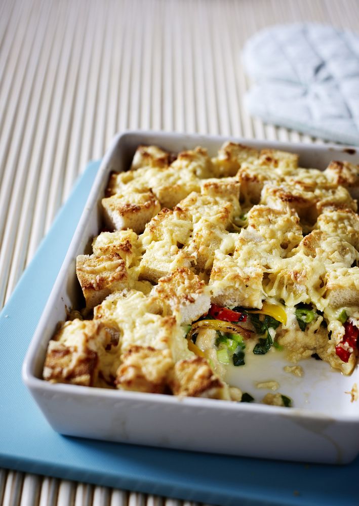 Cheese and Pepper Strata from The Thrifty Veggie by Nicola Graimes