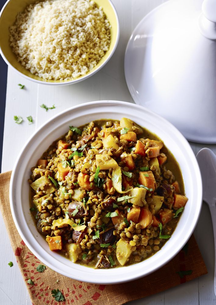 Lentil, Preserved Lemon and Date Tagine from The Thrifty Veggie by Nicola Graimes